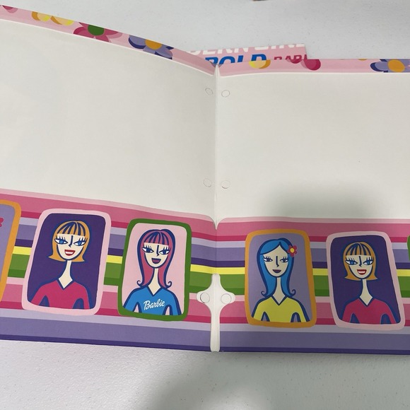 New Rare 2000s Vintage Barbie Portfolio Folders Lot of 3 School Supplies Y2K - Picture 9 of 10